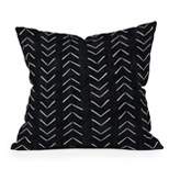 20"x20" Oversize Becky Bailey Mud Cloth Big Arrows Square Throw Pillow Black/White - Deny Designs