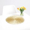 Anna-Kaci 4-Piece Round Spiral Woven Placemat with Textured Swirl Design - 3 of 4