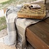 Hand Woven Striped Outdoor Picnic Blanket Gray Polyester by Foreside Home & Garden - 2 of 4