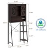 Over The Toilet Storage Cabinet with 2 Sliding Barn Door, Home Space-Saving Toilet Rack - 2 of 4