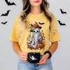 Simply Sage Market Women's Floral Halloween Ghost Short Sleeve Garment Dyed Tee - 2 of 4