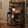 6-Tier Bakers Rack with Power Outlet, Large Microwave Stand Kitchen Utility Storage Shelf with Wire Basket, for Kitchen, Dining Room - 4 of 4