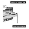 9QT Roll Top Chafing Dish Buffet Set, Food-Grade Stainless Steel Commercial Chafer for Catering - 4 of 4