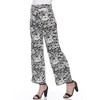 Women's Floral Paisley Wide Leg Palazzo Pants - White Mark - 3 of 4