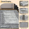 Modern Washable Area Rug, Non-Slip Stain Resistant Low Pile Carpet with Border for Living Room, Bedroom & Kitchen - 3 of 4