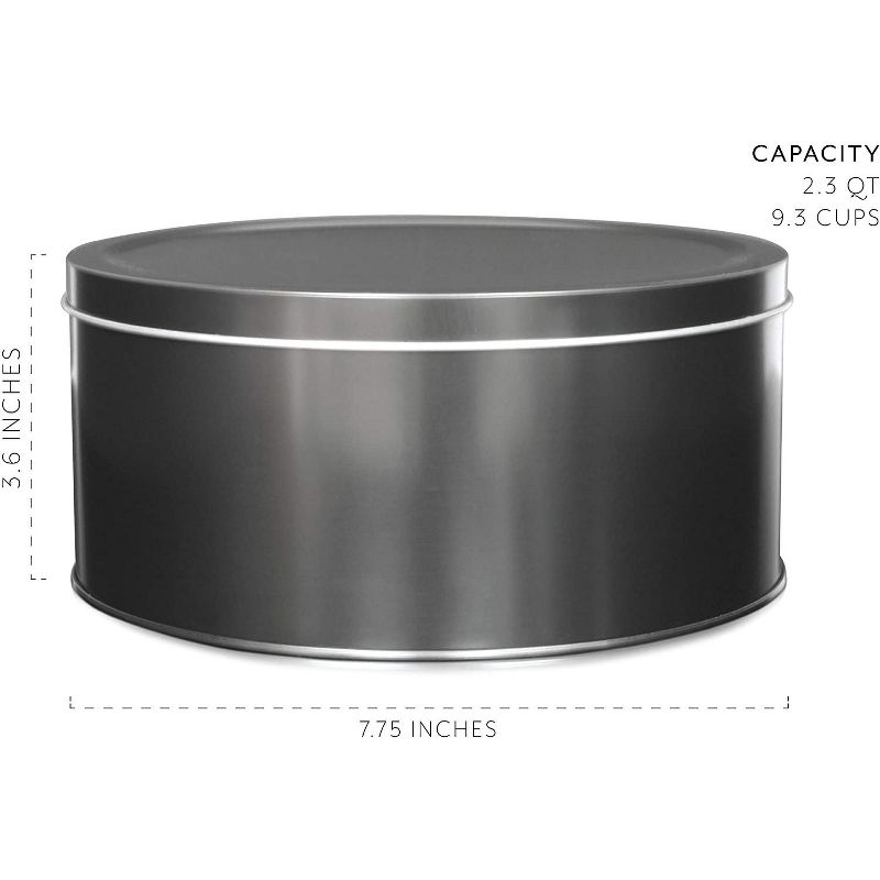 Decorae Round Cookie Tins, 2pk, for Baked Goods and Cake for Special Occasions, Christmas, Valentines Day and More, 2 of 7
