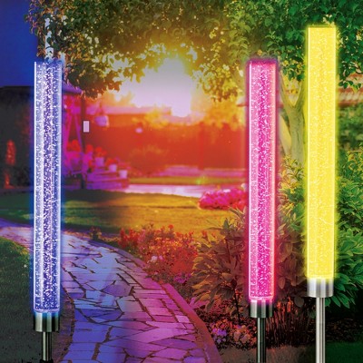Solar Powered LED Color Changing Pathway Light Multipack