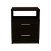 Kumasinova Modern Wood Nightstand with Open Shelf,Night Stand with Drawers,Sturdy Bedside Table with Ample Storage,Nightstands for Living Room,Bedroom - 2 of 4