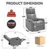 CENGHU Heat Massage Manual Recliner Chair with Rocker and Swivel, Fabric Recliner Chair for Adult, 360� Swivel Rocking Chair for Bedroom, Living Room - 3 of 4