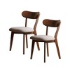 NicBex Solid Wood Upholstered Dining Chair, Rustic Wooden Kitchen Chairs with Wide Curved Backrest, Chair for Dining Room Kitchen - 3 of 4