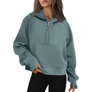 Womens Hoodies Fleece Fall Fashion Outfits Workout Sweatshirts Winter Jackets Oversized Pullover Tops Clothes 2025 - 1 of 3