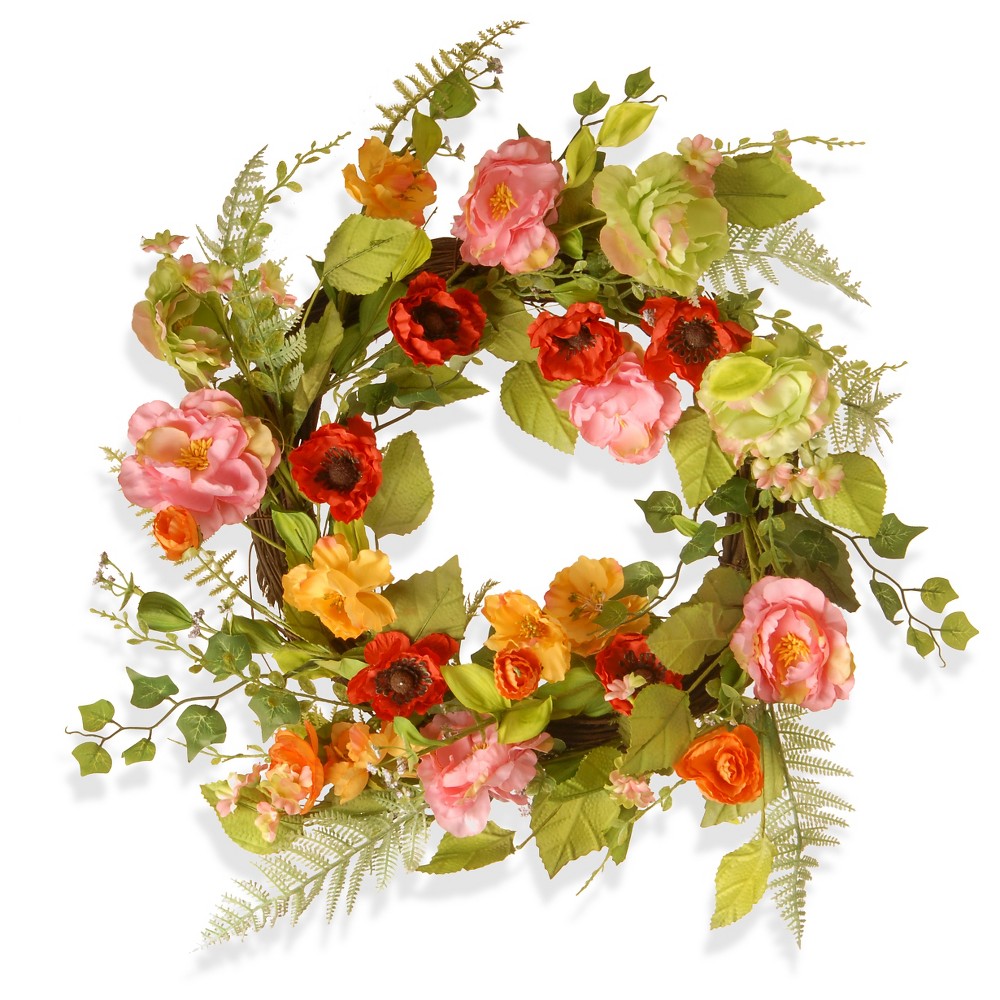 22" Spring Flower Wreath