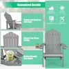 Tangkula 4PCS Adirondack Chair HIPS Adirondack Chair w/Cup Holder Realistic Wood Grain Weather Resistant Outdoor Chair for  380 LBS Weight Capacity Black/Navy/White/Teak/Dark Green/Red/Light Grey/Yellow - 4 of 4