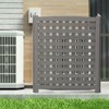 SEVOBAL Garden Fences and Gates Air Conditioner Fence Screen Outside, Cedar Privacy Fence 3 Panels to Hide Trash Enclosure, Gray, 31.5"*31.5"*38.5" - 2 of 4