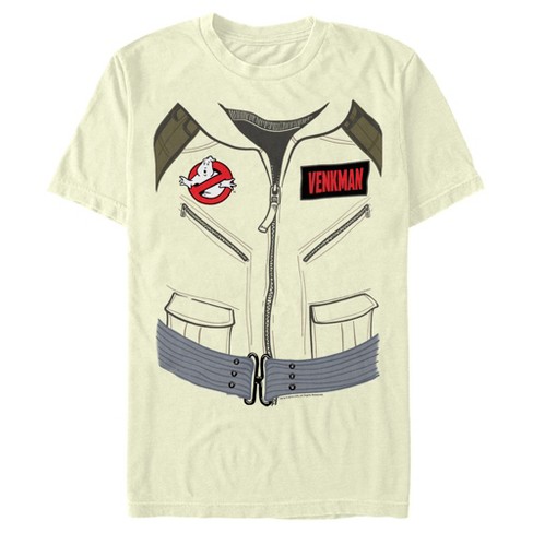 Men s Ghostbusters Venkman Official Uniform T Shirt Beige Large