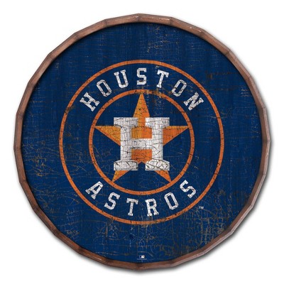 Mlb Houston Astros Baseball Logo Glass Framed Panel : Target