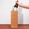 Bright Creations 50-Pack Wine Gift Bag Brown Kraft Paper Wine Bags for Gifting Bottle of Wine Sturdy Carrier Holder Handle For Wedding Birthday Party - 3 of 4