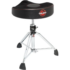 Gibraltar 9600 Series Two Tone Saddle Drum Throne Woven Black Oversized Motorcycle Seat - 1 of 1