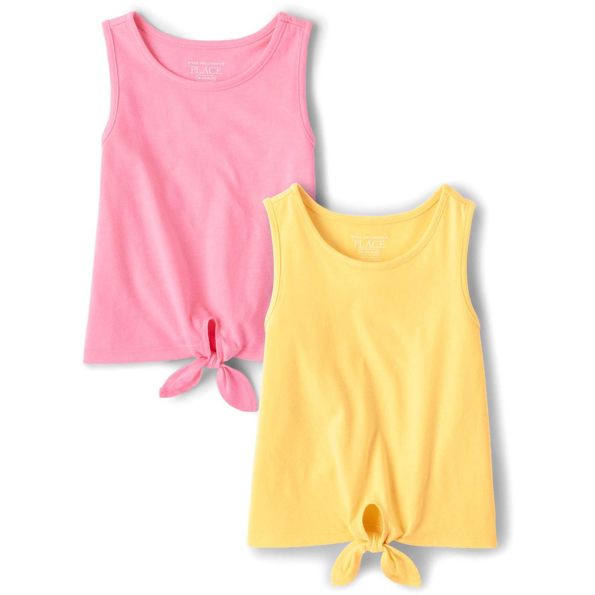The Children's Place Toddler Girls Mix And Match Sleeveless Tie Front Tank Top 2-Pack