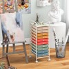 Costway 10 Drawer Rolling Storage Cart Scrapbook Paper Office School Organizer Gradient Black/Gradient Pink/Multicolor/Yellow/Colorful/Clear/Black/Hot Pink/Skin Pink/Purple - 4 of 4