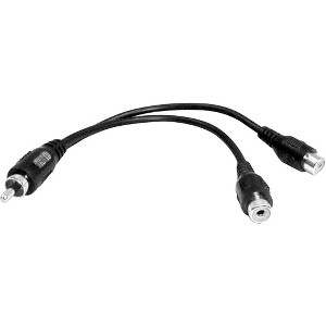 Livewire Essential Y-Adapter RCA Male to RCA Female Black 6 in. - 1 of 1