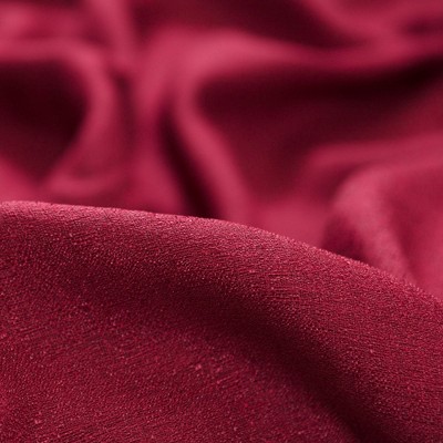 Maroon Faux Belgian Flax Semi-Sheer Window Curtain Panels 52 x 84 Inches