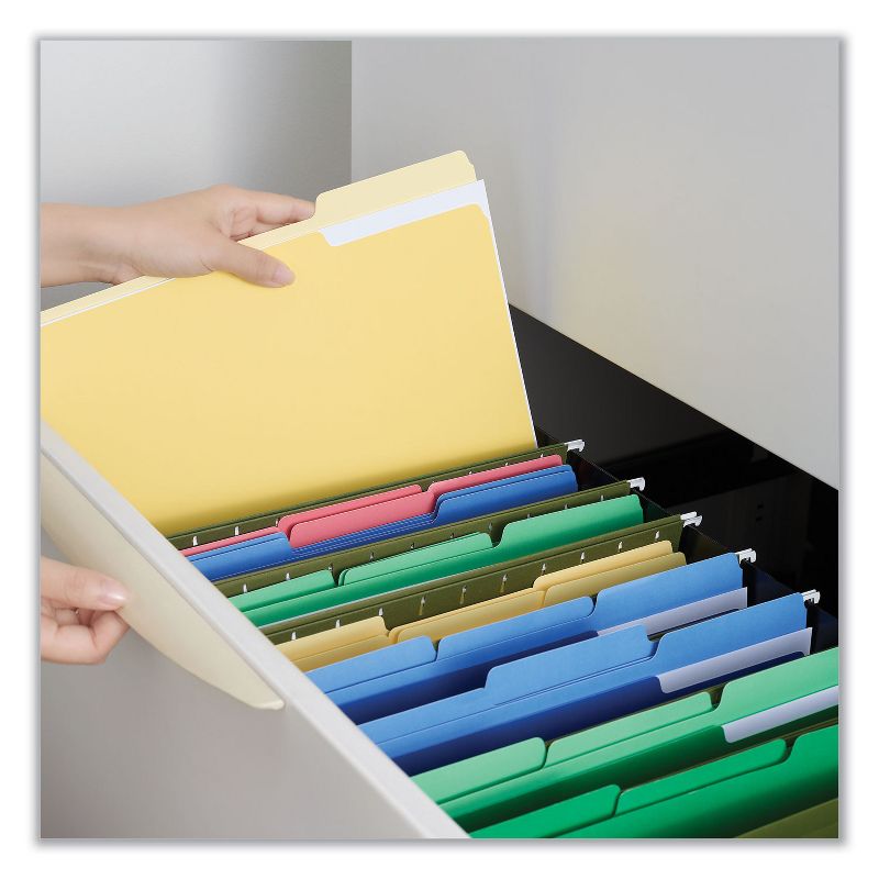 UNIVERSAL File Folders 1/3 Cut Single-Ply Top Tab Letter Assorted 100/Box 10506, 4 of 7