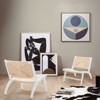 GlasFlength Accent Chairs, Natural Rattan Weave, White Frame, Simple and Stylish, Suitable for Living Room, White, 24.8"*28.7"*28.3" - 4 of 4