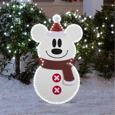 Disney 44-inch White LED Mickey Mouse Snowman Christmas Yard Decor