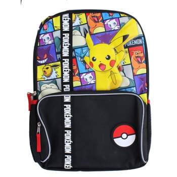  Pokemon Pikachu Characters Print 5 Pc Backpack Bookbag Set Lunch  Box Water Bottle