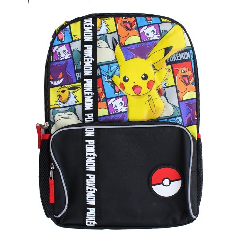 Pokemon Backpack and Lunch Box 5 Piece Set - Kids Book Bags School Supplies