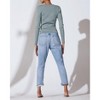 Women's DOMO RIBBED VISCOSE-CREPE SWEATER TOP - geel - 3 of 3