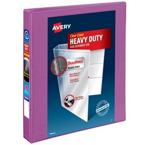 Avery Heavy-Duty View Binders, Orchid, 1" Slant Rings, Holds 250 Sheets (79272) - 1 of 4