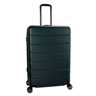 Skyline Hardside Large Checked Spinner Suitcase - Sea Moss: 8 Wheels, Telescoping Handle