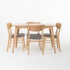 Christopher Knight Home Iriat Mid Century Modern Fabric Upholstered Wood 5 Piece Dining Set - 2 of 4
