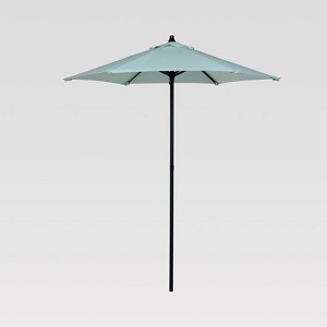 6' Round Outdoor Patio Market Umbrella with Black Pole - Room Essentials™ - 1 of 4