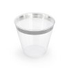 Elama 150 Piece Disposable Plastic Dinnerware Party Set for 25 Guests in White with Silver Trim - 3 of 4