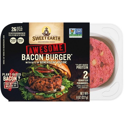 Swwet Earth Frozen Organic Awesome Bacon Burgers - 8oz