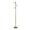 Brilliance Modern Gold Brush Floor Lamp, Opal Glass Shades and Round Metal Base - 2 of 4