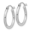 Black Bow Jewelry 2mm, Sterling Silver, Classic Round Hoop Earrings - 16mm (5/8 Inch) - 2 of 4