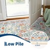 Garvee Floral Print Area Rugs for Living Room Bedroom Soft Washable Non-Slip Stain Resistant Carpet - 4 of 4