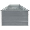 vidaXL Raised Garden Bed Galvanized Steel Outdoor Planter Gray - 4 of 4