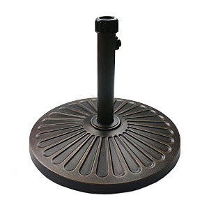 Sunnyglade 18" 22-lbs Outdoor Living Heavy Duty Round Antiqued Patio Umbrella Base - 1 of 1
