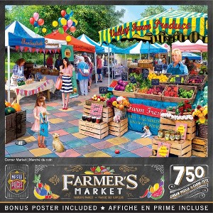 MasterPieces 750 Piece Jigsaw Puzzle - Corner Market - 18"x24" - 1 of 4