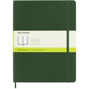 Moleskine XL Ruled Plain Soft Notebook Myrtle Green: Undated Journal, 192 Pages, Elastic Closure, Ribbon Marker - 1 of 4