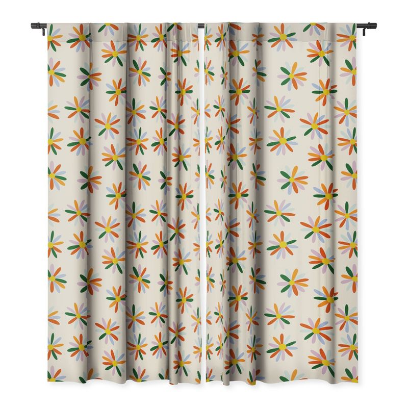 Lane And Lucia Patchwork Daisies Curtain Panel - Society6, 3 of 5