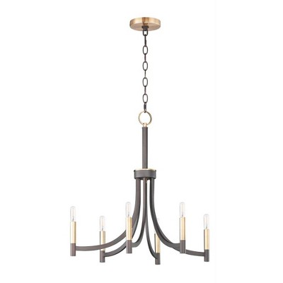 Maxim Lighting Lyndon 6 - Light Chandelier in  Bronze/Antique Brass
