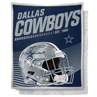 NFL Dallas Cowboys New School Mink Sherpa Throw Blanket