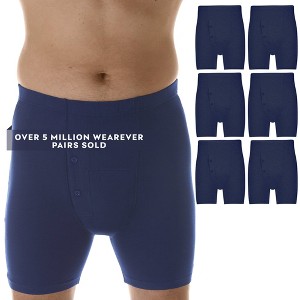 6-Pack Wearever Men's Reusable Incontinence Boxer Briefs - 1 of 4