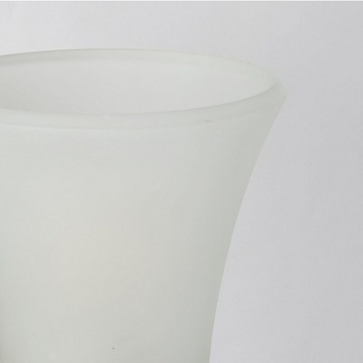 Brushed Nickel 8" Bath Wall Light with Etched Glass Shade